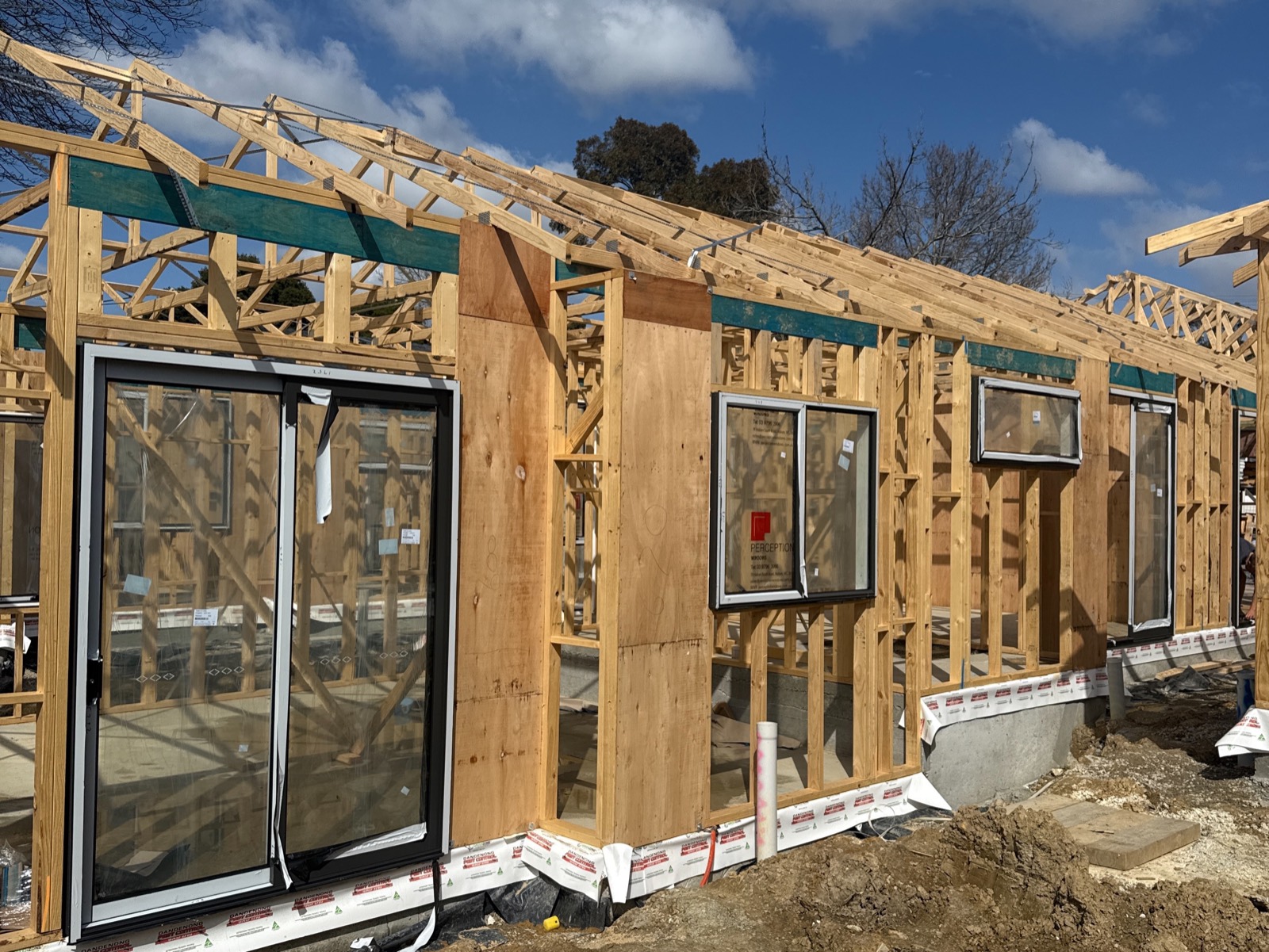 Framed split-level townhouse with windows fitted in Croydon